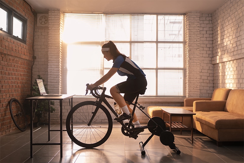 Socially distanced fitness routine